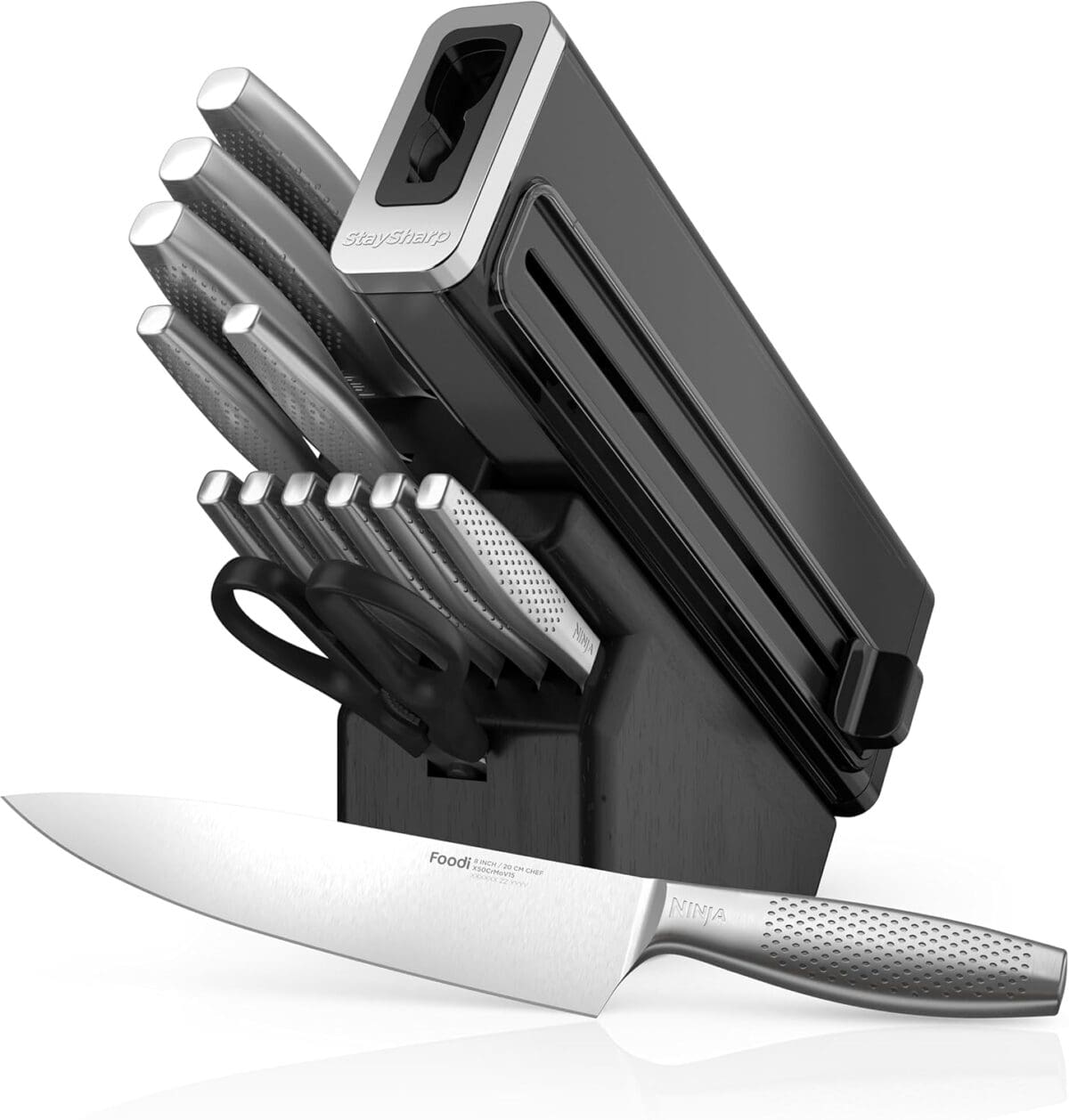 Ninja StaySharp 14-Piece Stainless Knife Set, Wood Block & Built-In Sharpener K62014EUUK OR £175